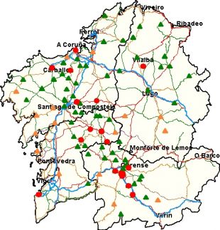 Mapa do 112, ás 9.35 horas deste venres