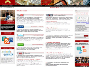 Páxina web do Parlament 2.0