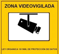 As zonas videovixiadas deben levar un cartel coma este