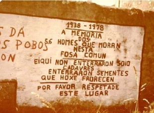 Pintada nunha parede (empregada coma 'paredón')na Guarda / Imaxe tirada da web da CRMH