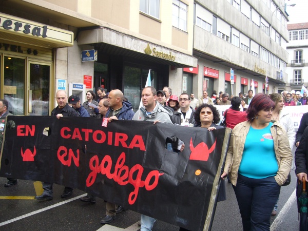 A manifestación, de camiño