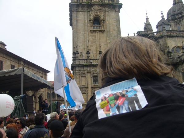 A manifestación, na Quintana